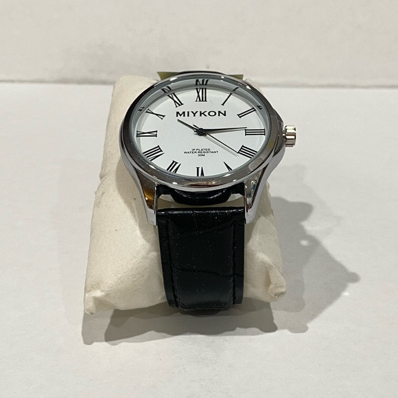 Miykon Men's Watch Roman Numeral Hour Leather Band - Picture 4 of 6